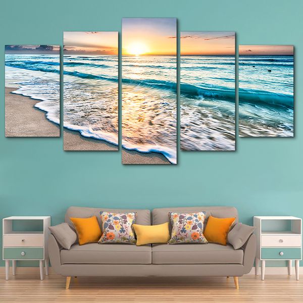 tableau wall art hd печать картины модульные плакаты картинки canvas 5 волны панельные на пляже на закате морской пейзаж home decor modern
tableau wall art hd печать картины модульные плакаты картинки canvas 5 волны панельные на пляже на закате морской пейзаж home decor modern