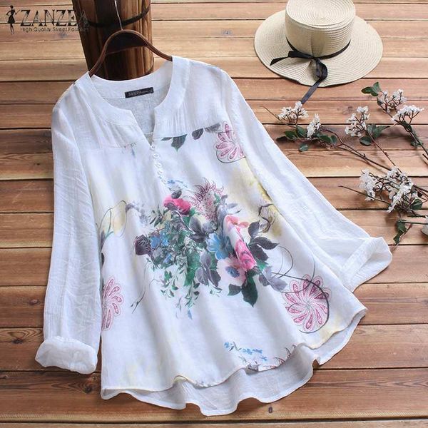 zanzea elegant printed shirt women's autumn blouse 2020 vintage floral casual blusas female long sleeve shirts plus size blusas, White
zanzea elegant printed shirt women's autumn blouse 2020 vintage floral casual blusas female long sleeve shirts plus size blusas, White