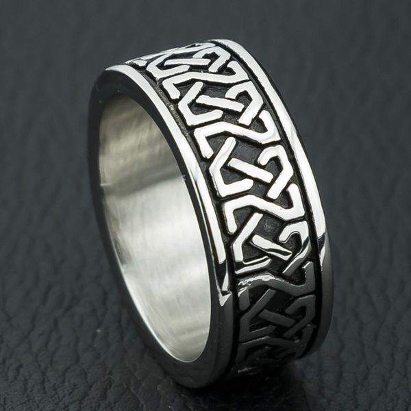 8mm fashion men's & women's celtic knot 316l stainless steel band ring anniversary day gift size 7-14, Silver
8mm fashion men's & women's celtic knot 316l stainless steel band ring anniversary day gift size 7-14, Silver