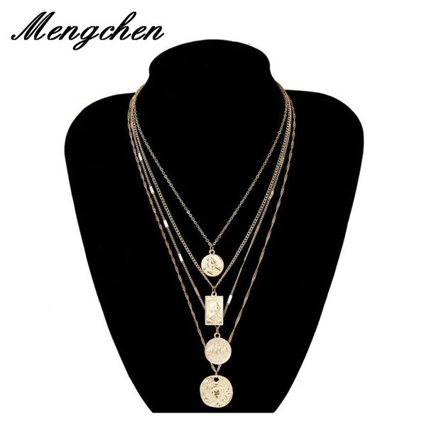 exaggerated vintage geometric alloy round multilayer gold pendant necklace female fashion jewelry gift, Golden;silver
exaggerated vintage geometric alloy round multilayer gold pendant necklace female fashion jewelry gift, Golden;silver