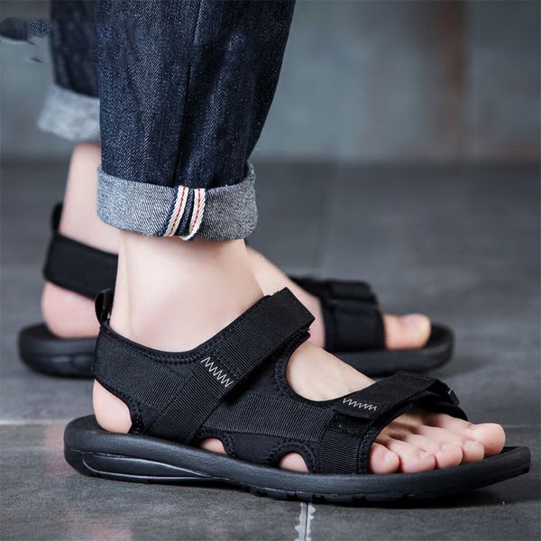 new fashion men sandals slippers male summer shoes outdoor casual leisure beach sandals hook loop sandals, Black
new fashion men sandals slippers male summer shoes outdoor casual leisure beach sandals hook loop sandals, Black