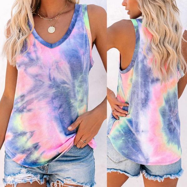 summer fashion tie-dye vest women casual v neck sleeveless printed ladies daily loose tank female waistcoat d30, White
summer fashion tie-dye vest women casual v neck sleeveless printed ladies daily loose tank female waistcoat d30, White