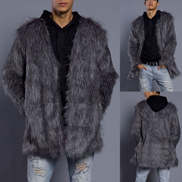 2018 new jaqueta masculina mens warm thick coat jacket faux fur parka outwear cardigan overcoat coat for men down jacket clothes, Black
2018 new jaqueta masculina mens warm thick coat jacket faux fur parka outwear cardigan overcoat coat for men down jacket clothes, Black