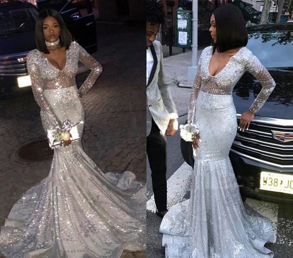 silver long sleeve prom dresses 2019 mermaid holidays graduation wear evening party gowns custom made plus size, Black
silver long sleeve prom dresses 2019 mermaid holidays graduation wear evening party gowns custom made plus size, Black