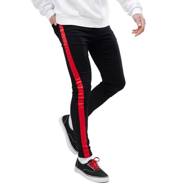 black striped mens 19ss designer jeans men clothing spring autumn slim fit street jean male pencil pants, Blue
black striped mens 19ss designer jeans men clothing spring autumn slim fit street jean male pencil pants, Blue
