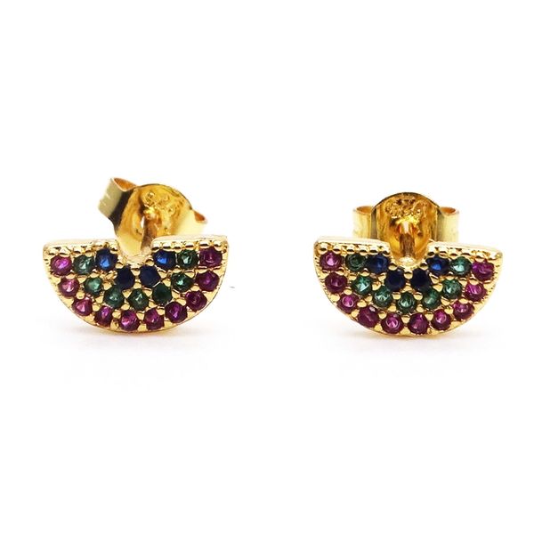 watermelon earring gold plated pave rainbow cubic cz earring lady jewelry micro pave zircon earring stud, White
watermelon earring gold plated pave rainbow cubic cz earring lady jewelry micro pave zircon earring stud, White