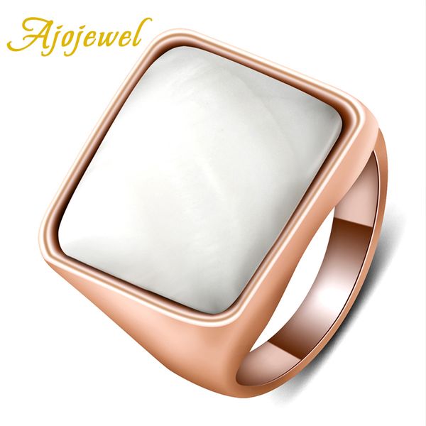 ajojewel brand simple fashion white shell stone women finger ring square design, Golden;silver
ajojewel brand simple fashion white shell stone women finger ring square design, Golden;silver