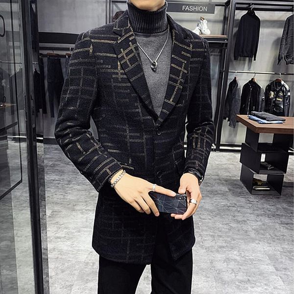 men's wool & blends black gold silver lattice long woolen jacket winter man fashion turn-down collar slim casual men overcoat trench co
men's wool & blends black gold silver lattice long woolen jacket winter man fashion turn-down collar slim casual men overcoat trench co