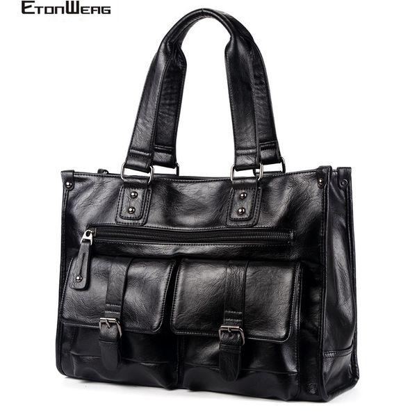 men's multifunction handbag pu leather travel bag male solid black tote large capacity messenger bag business lapbags
men's multifunction handbag pu leather travel bag male solid black tote large capacity messenger bag business lapbags