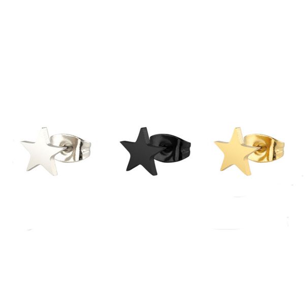 10pc/lot solid star earrings stainless steel earring tiny ear studs jewelry hiphop women men earring jewelry, Golden;silver
10pc/lot solid star earrings stainless steel earring tiny ear studs jewelry hiphop women men earring jewelry, Golden;silver