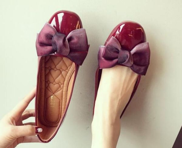 women's shoes in spring and autumn flat bottom square head bowknot@2035, Black 
women's shoes in spring and autumn flat bottom square head bowknot@2035, Black