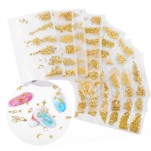 1 bag nail decoration hollow-out metal jewelry rivet metal nail art studs gold star half moon mixed shapes 3d decoration, Silver;gold
1 bag nail decoration hollow-out metal jewelry rivet metal nail art studs gold star half moon mixed shapes 3d decoration, Silver;gold