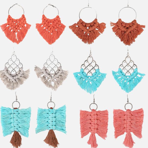 dvacaman fashion weaving tassel long drop dangle earrings for women bohemian statement earrings wedding party jewelry, Silver
dvacaman fashion weaving tassel long drop dangle earrings for women bohemian statement earrings wedding party jewelry, Silver