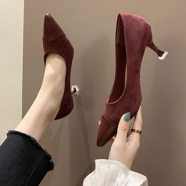 2020 female fashion single shoes wedding party stitching fabric high heels elegant ladies work shoes zapatos de mujer u22-61, Black
2020 female fashion single shoes wedding party stitching fabric high heels elegant ladies work shoes zapatos de mujer u22-61, Black