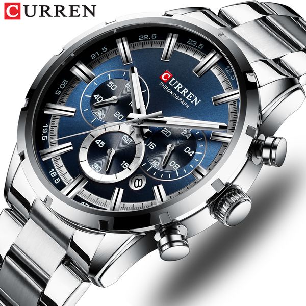 curren brand military quartz watches silver clock mens quartz stainless steel chronograph watch for men casual sporty watch ly191226, Slivery;brown
curren brand military quartz watches silver clock mens quartz stainless steel chronograph watch for men casual sporty watch ly191226, Slivery;brown