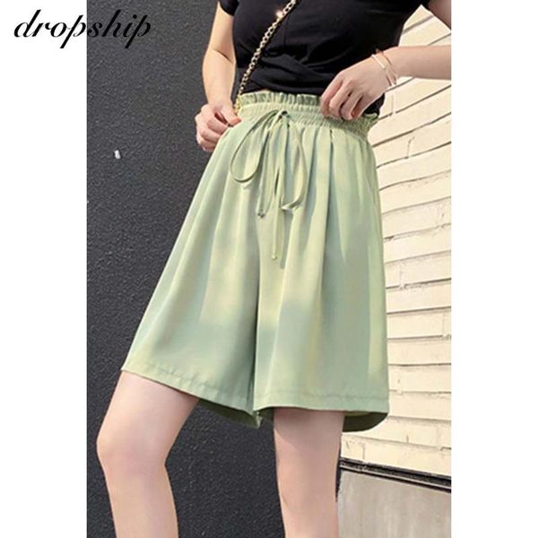 dropship summer casual shorts women plus size elastic high waist wide leg shorts ladies thin loose straight short trousers, White;black
dropship summer casual shorts women plus size elastic high waist wide leg shorts ladies thin loose straight short trousers, White;black