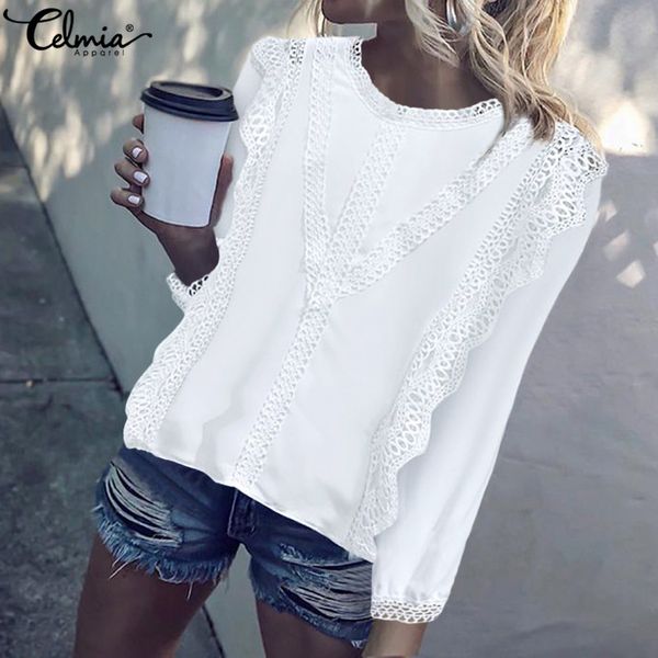 2020 celmia women and blouses stylish shirts long sleeve casual white lace tunic loose ruffles blusas femininas s-5xl
2020 celmia women and blouses stylish shirts long sleeve casual white lace tunic loose ruffles blusas femininas s-5xl