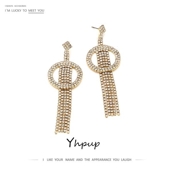 yhpup trendy colorful rhinestone dangle earrings found geometric long chain tassel earrings aretes de mujer party jewelry, Silver
yhpup trendy colorful rhinestone dangle earrings found geometric long chain tassel earrings aretes de mujer party jewelry, Silver