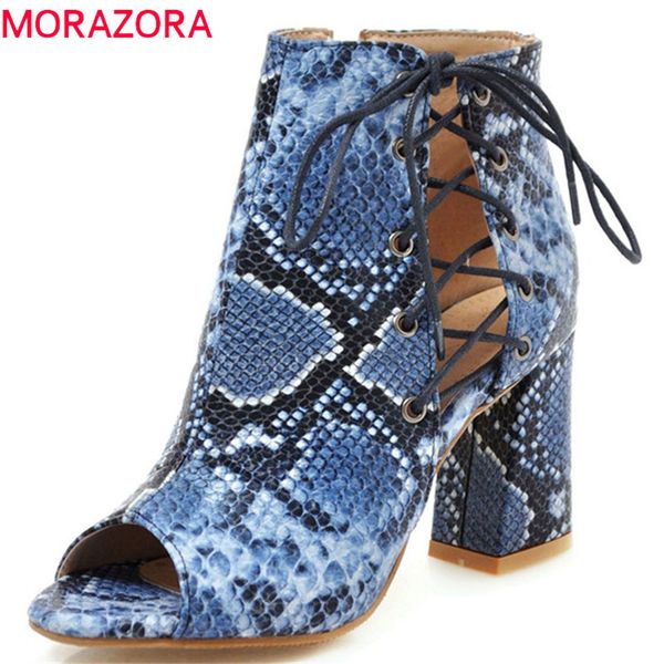 morazora 2019 new arrival summer boots peep toe high heels shoes lace up +zip fashion lady boots comfortable ankle women, Black
morazora 2019 new arrival summer boots peep toe high heels shoes lace up +zip fashion lady boots comfortable ankle women, Black