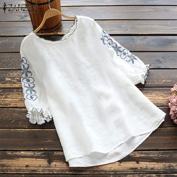 2020 summer ruffled shirt zanzea women short sleeve vintage embroidery cotton linen blouse tunic female blusas plus size, White
2020 summer ruffled shirt zanzea women short sleeve vintage embroidery cotton linen blouse tunic female blusas plus size, White