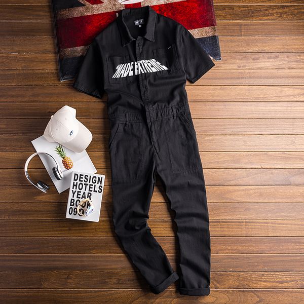 japanese retro tooling suit summer casual jumpsuit loose trousers multi-pocket short-sleeved jumpsuit, Black
japanese retro tooling suit summer casual jumpsuit loose trousers multi-pocket short-sleeved jumpsuit, Black