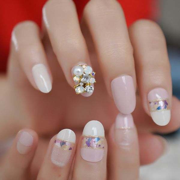 3d luxe gems nude pink french false nails tips full cover artificial gold glitter press on fake finger nail art pre back glue, Red;gold
3d luxe gems nude pink french false nails tips full cover artificial gold glitter press on fake finger nail art pre back glue, Red;gold