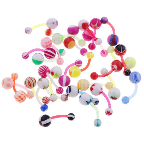30 pieces colorful acrylic lip navel belly stud ring barbell body jewelry, Slivery;golden
30 pieces colorful acrylic lip navel belly stud ring barbell body jewelry, Slivery;golden