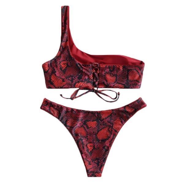 women tankini artificial snake skin printed one shoulder lace-up thick bikini swimwear lady padded bra swimsuit beach suit
women tankini artificial snake skin printed one shoulder lace-up thick bikini swimwear lady padded bra swimsuit beach suit