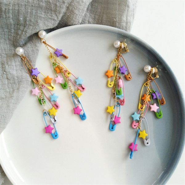 korea charm candy stars pins tassel earrings ear clips fashion hipster pearl stud earrings female trendy unique jewelry gifts, Golden;silver
korea charm candy stars pins tassel earrings ear clips fashion hipster pearl stud earrings female trendy unique jewelry gifts, Golden;silver
