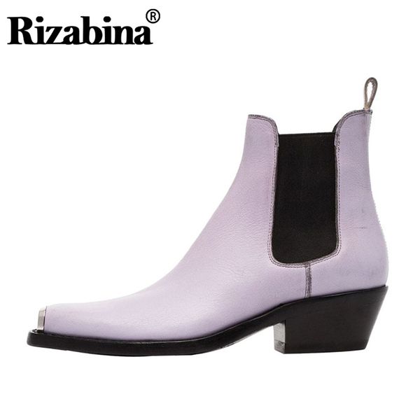 rizabina brand shoes women thick heel genuine leather slip on elastic band ankle boots western boots ladies footwear size 44, Black
rizabina brand shoes women thick heel genuine leather slip on elastic band ankle boots western boots ladies footwear size 44, Black