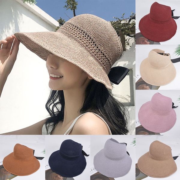 cotton foldable big straw hats knitted empty breathable sun hat for women outdoor sunscreen beach hat cute bow sunshade cap, Blue;gray
cotton foldable big straw hats knitted empty breathable sun hat for women outdoor sunscreen beach hat cute bow sunshade cap, Blue;gray