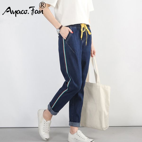 plus size 5xl 2019 autumn new blue harem pants vintage elastic high waist jeans womens full length pants loose cowboy 
plus size 5xl 2019 autumn new blue harem pants vintage elastic high waist jeans womens full length pants loose cowboy