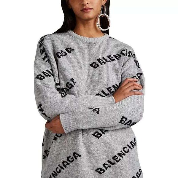 201 women's classic jacquard letter round neck knit pullover loose sweater men and women autumn and winter essential double jacquard ho, White
201 women's classic jacquard letter round neck knit pullover loose sweater men and women autumn and winter essential double jacquard ho, White
