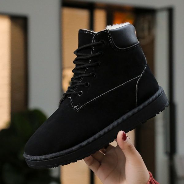 women snow boots winter flat lace up platform ladies warm shoes 2019 new flock fur women's suede ankle boots female black
women snow boots winter flat lace up platform ladies warm shoes 2019 new flock fur women's suede ankle boots female black