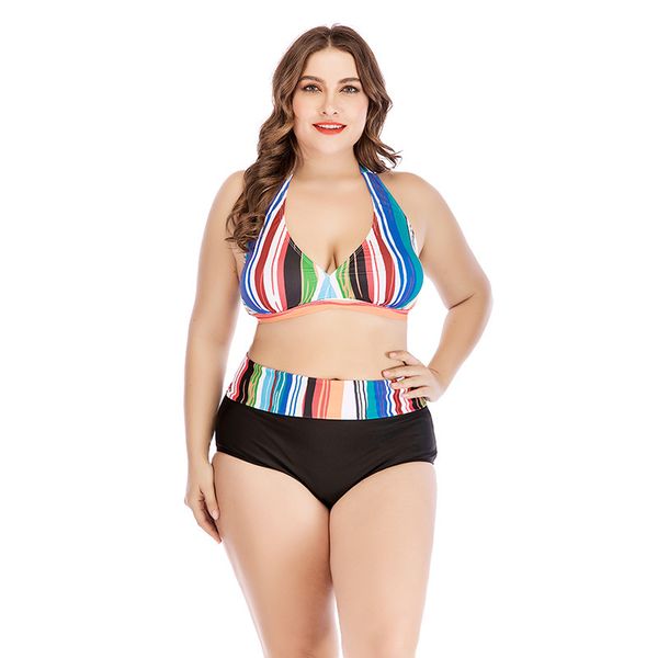 swimsuit women plus size bikini 2020 fashion printing camisole two-piece swimsuit, White;black
swimsuit women plus size bikini 2020 fashion printing camisole two-piece swimsuit, White;black