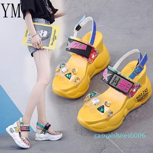 11cm summer platform sandals pvc fashion crystal women sandal wedges shoes casual woman peep toe ladies platform sandals 34-39 06c, Black
11cm summer platform sandals pvc fashion crystal women sandal wedges shoes casual woman peep toe ladies platform sandals 34-39 06c, Black