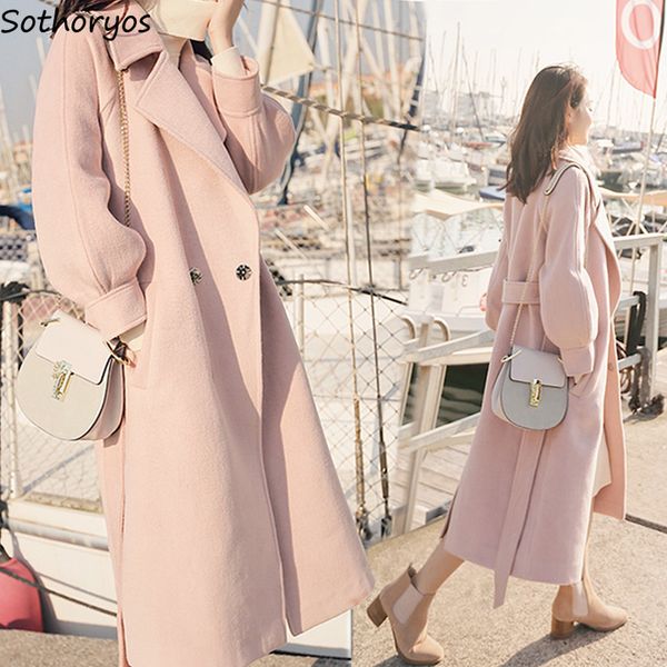 wool 2019 women thicker double breasted loose long leisure turn-down collar blends womens korean style elegant kawaii outerwear, Black
wool 2019 women thicker double breasted loose long leisure turn-down collar blends womens korean style elegant kawaii outerwear, Black