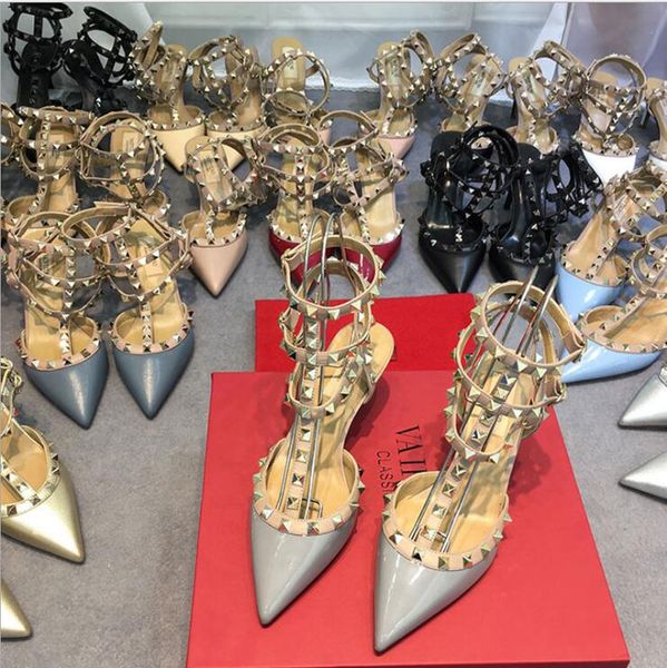 2020 new classic fashion women girl genuine leather sheepskin rivet bandage nude high heels sandals with original box, Black
2020 new classic fashion women girl genuine leather sheepskin rivet bandage nude high heels sandals with original box, Black