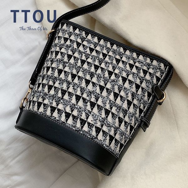autumn winter wool fashion women bucket bag pu leather patchwork female shoulder bag plaid cossbody messenger for lady
autumn winter wool fashion women bucket bag pu leather patchwork female shoulder bag plaid cossbody messenger for lady