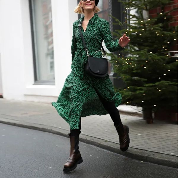 women print long shirt dress with belt long sleeve turn down collar office dresses vintage floral printed long dress vestidos, Black;gray
women print long shirt dress with belt long sleeve turn down collar office dresses vintage floral printed long dress vestidos, Black;gray