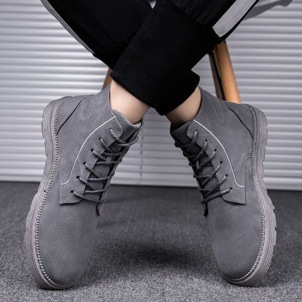 retro mens ankle boots fashion casual shoes 2020 new high-shoes men korean wild boots british work, Black
retro mens ankle boots fashion casual shoes 2020 new high-shoes men korean wild boots british work, Black