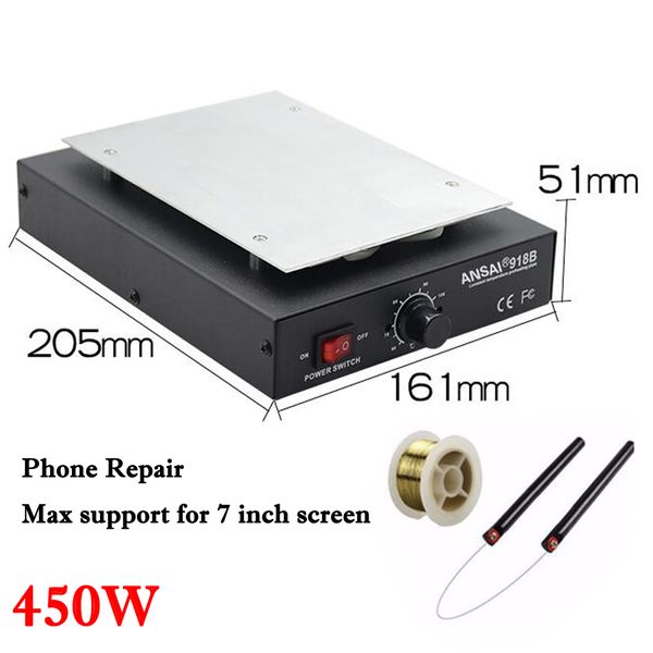 max 7 inch lcd screen separator heating platform plate glass removal phone repair machine auto heat smooth plate 110v-220v
max 7 inch lcd screen separator heating platform plate glass removal phone repair machine auto heat smooth plate 110v-220v
