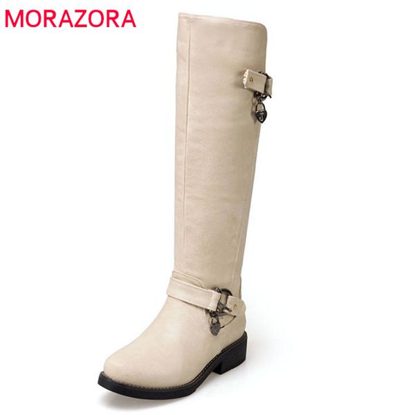 morazora 2020 knee high boots women round toe zipper with buckle boots autumn winter shoes casual female, Black
morazora 2020 knee high boots women round toe zipper with buckle boots autumn winter shoes casual female, Black