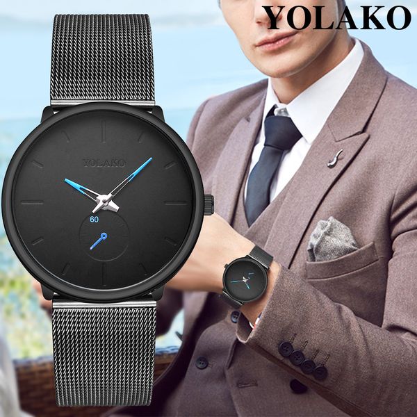 mens watches top 2019 yolako men's stainless steel mesh belt watch with simple mirror quartz watch watches #03, Slivery;brown
mens watches top 2019 yolako men's stainless steel mesh belt watch with simple mirror quartz watch watches #03, Slivery;brown
