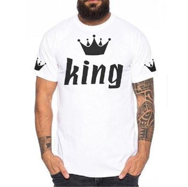 king письмо печать человек tshirt мода лето пары matching дизайнер одежды queen письмо печати женщина tshirt, White
king письмо печать человек tshirt мода лето пары matching дизайнер одежды queen письмо печати женщина tshirt, White