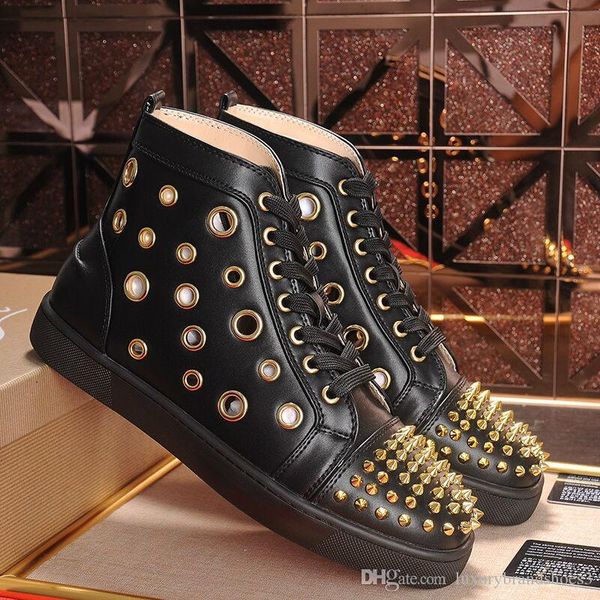 fashion designer brand red bottom casual shoes women men spikes sneakers party wedding casual walking wedding eu35-47 with box,card, Black
fashion designer brand red bottom casual shoes women men spikes sneakers party wedding casual walking wedding eu35-47 with box,card, Black