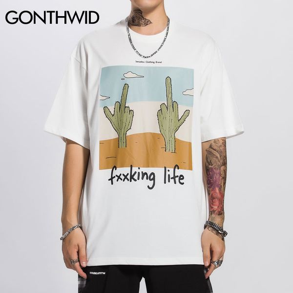 gonthwid middle finger cactus print short sleeve tshirts streetwear men harajuku hip hop casual tees male fashion t shirts cx200702, White;black
gonthwid middle finger cactus print short sleeve tshirts streetwear men harajuku hip hop casual tees male fashion t shirts cx200702, White;black