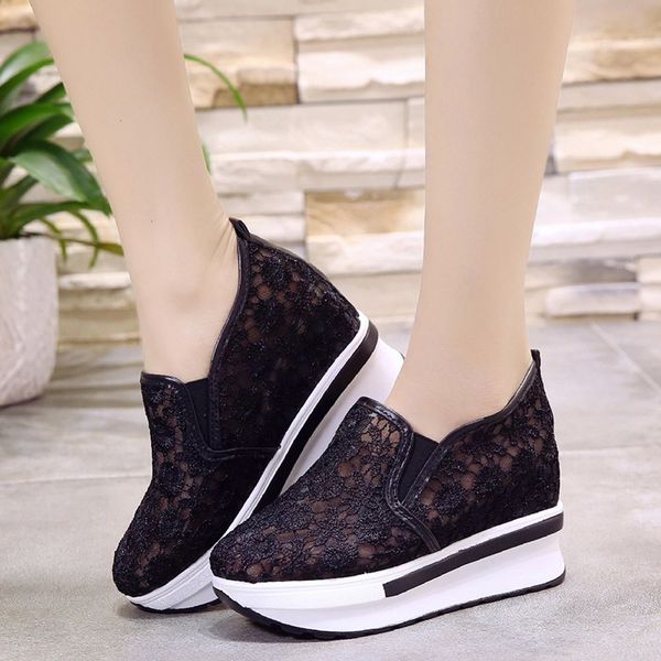 increased net shoe women casual shoes breathable mesh slope thick platform shoes t8726, Black
increased net shoe women casual shoes breathable mesh slope thick platform shoes t8726, Black