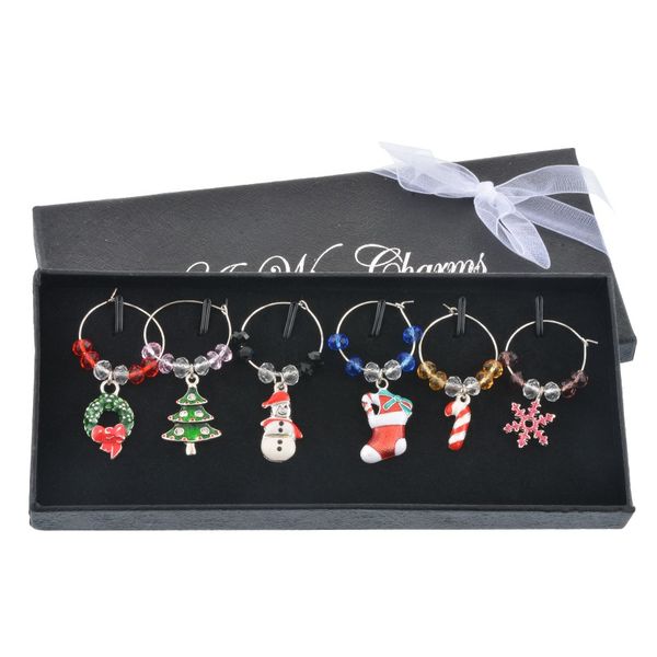 6pcs/box mixed wine charms snowman reindeer snowflake crystal wine marker enamel pendant christmas table decorations hot
6pcs/box mixed wine charms snowman reindeer snowflake crystal wine marker enamel pendant christmas table decorations hot