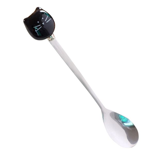 ice cream baby feeding cat stainless steel teaspoon durable coffee cute
